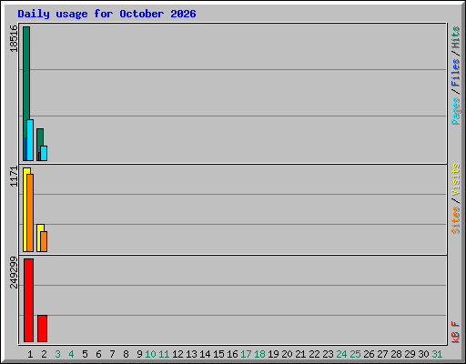 Daily usage for October 2026