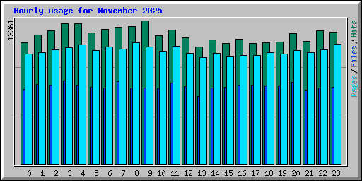 Hourly usage for November 2025