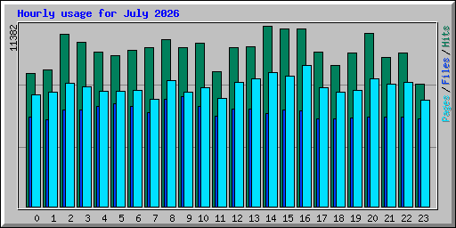 Hourly usage for July 2026